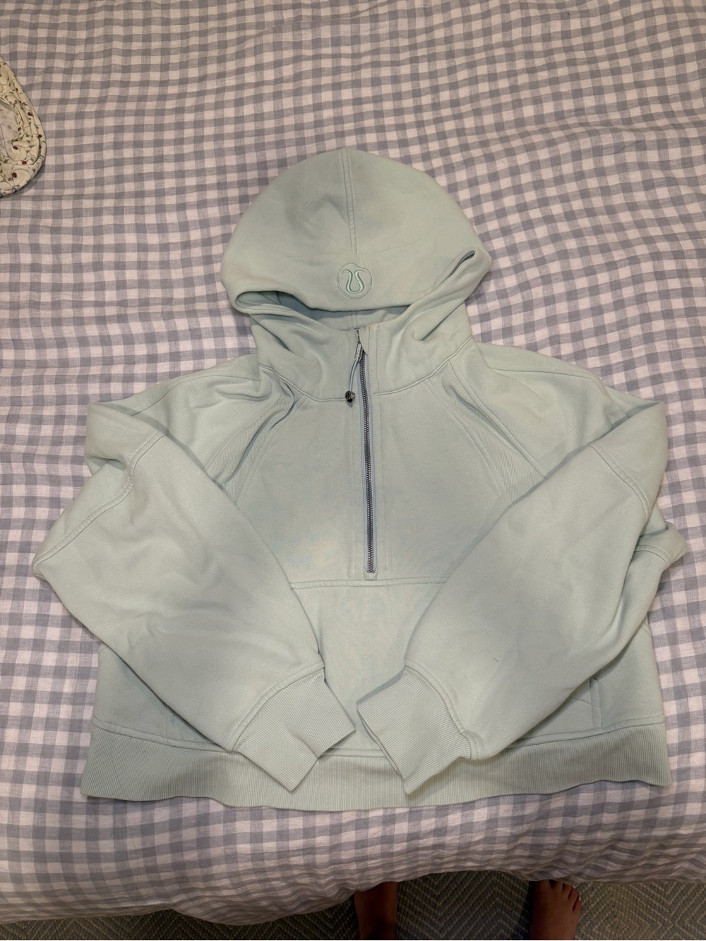 lululemon athletica Light Mint Green Half-Zip Hoodie